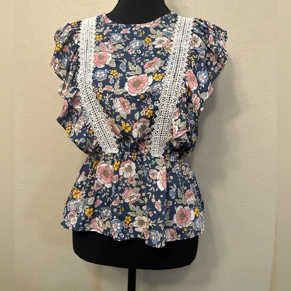 Alice Blue Tops - Alice Blue peplum top